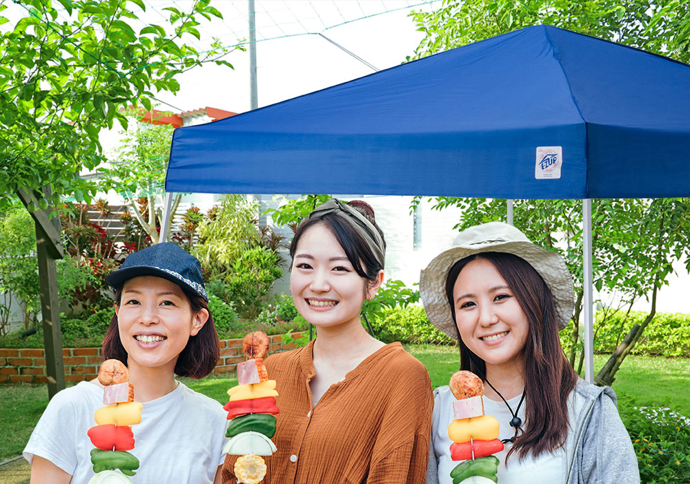 バーベキューにはワンタッチテント|日除けとして最適