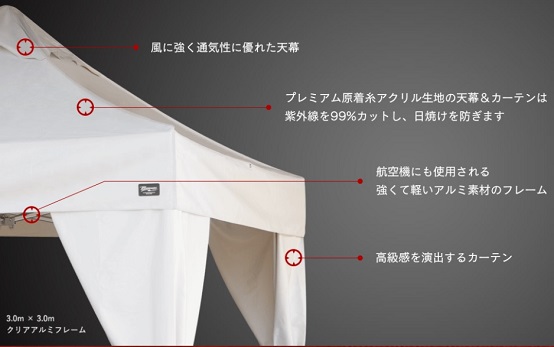 イージーアップテント「バンガロー」天幕