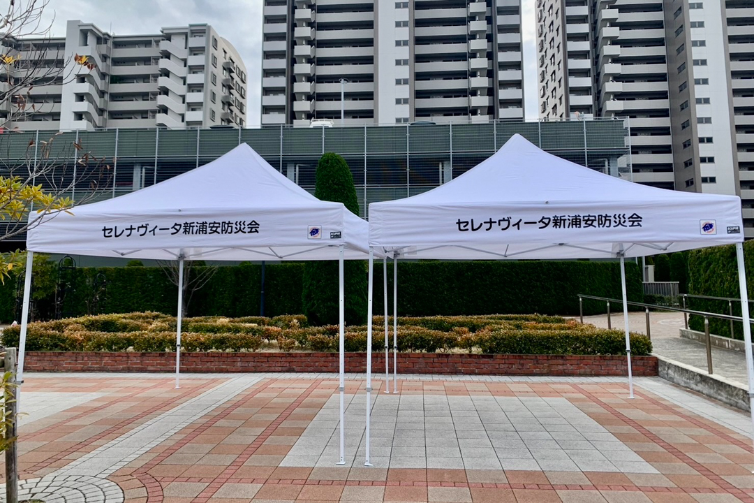 部活の観戦や休憩所のイベント用テント使用例