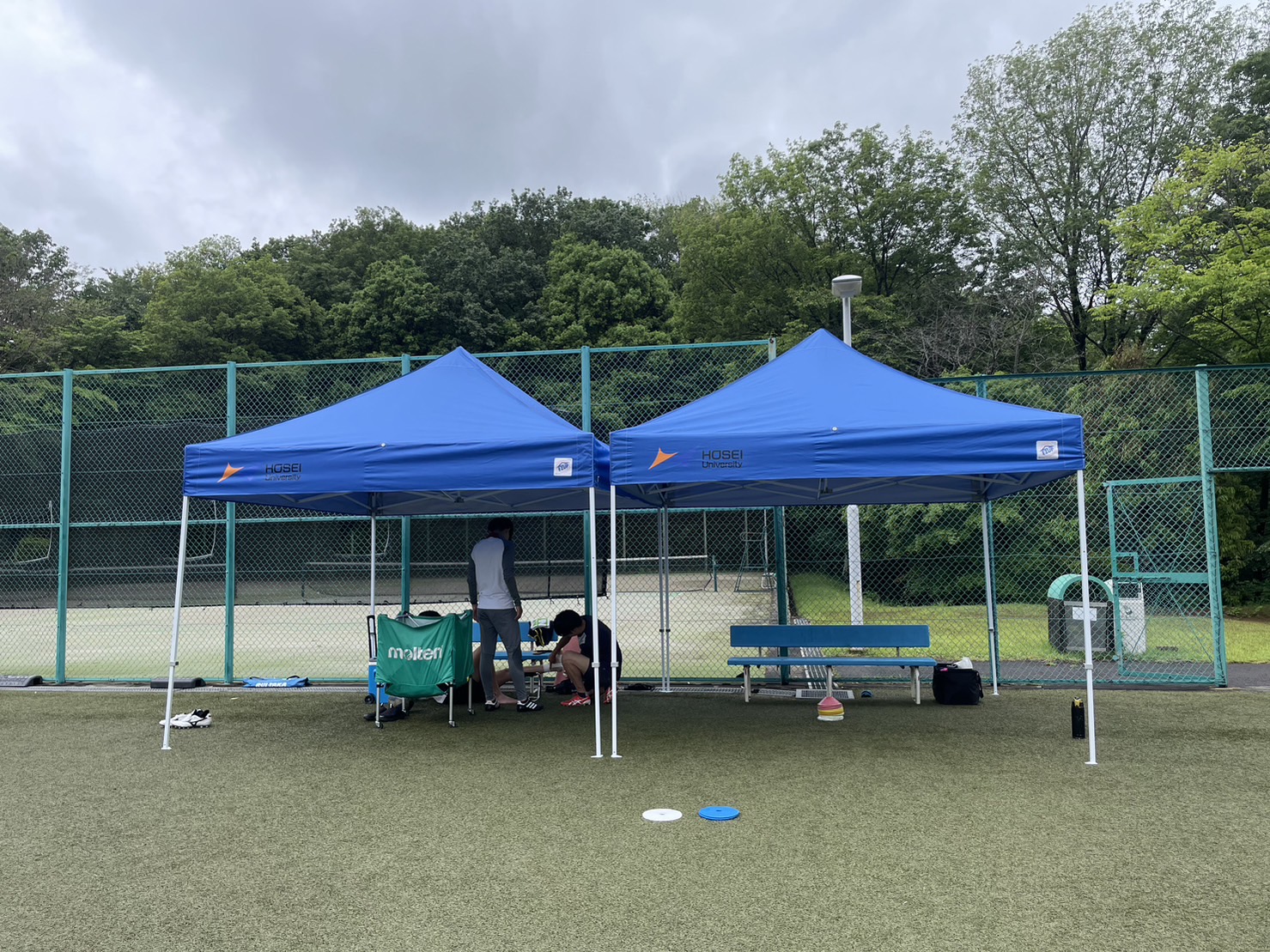 部活の観戦や休憩所のイベント用テント使用例