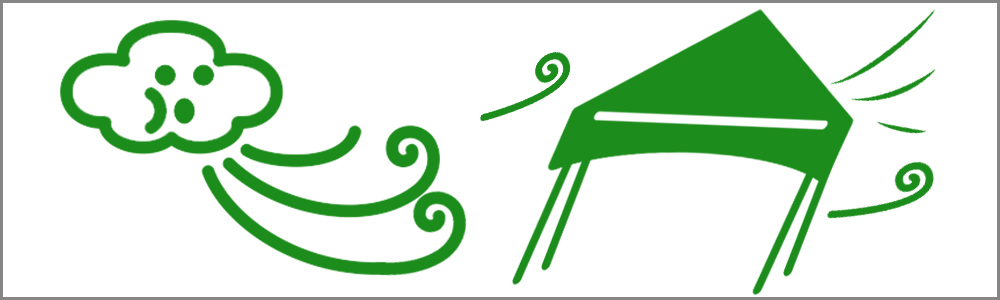 ワンタッチテントは風に弱い!?