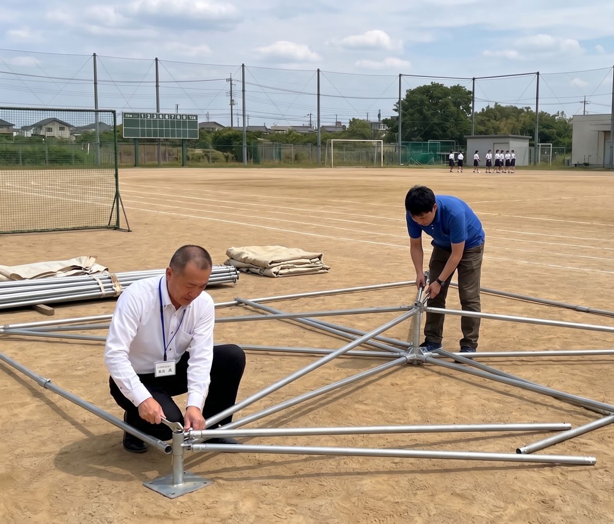 運動会の大型テント】立て方は簡単？ワンタッチテントに注目