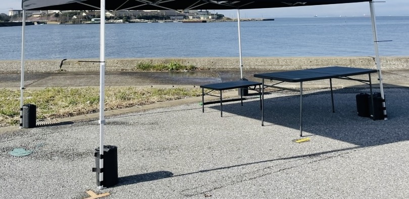 テントの風対策には重り(ウエイト)を推奨