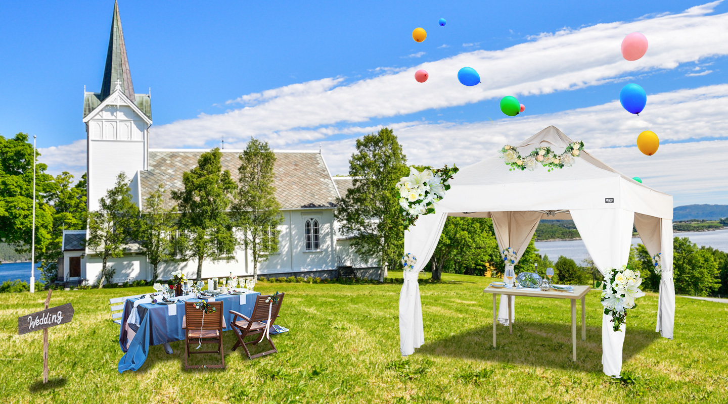 イージーアップブログ | リゾートホテル・結婚式場・グランピング | リッチな空間を演出する高級志向テント