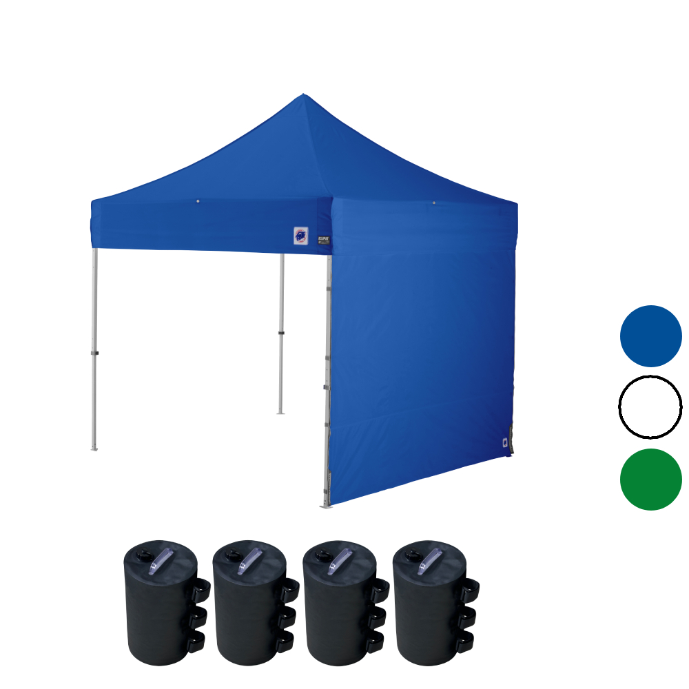 デラックス (2.5×2.5m) スチール＋横幕1面＋水ウエイトセット