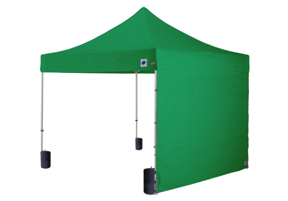 デラックス (3×3m) スチール＋横幕1面＋水ウエイトセット(グリーン)