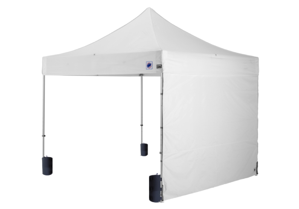 デラックス (3×3m) スチール＋横幕1面＋水ウエイトセット(ホワイト)