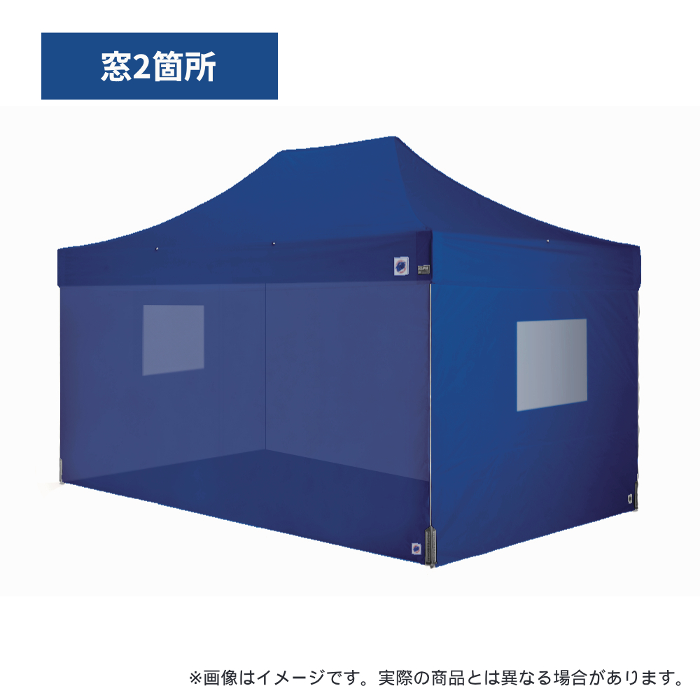 医療・防災用テントセット／4.5m（窓）スチール(窓2箇所（ブルー）)