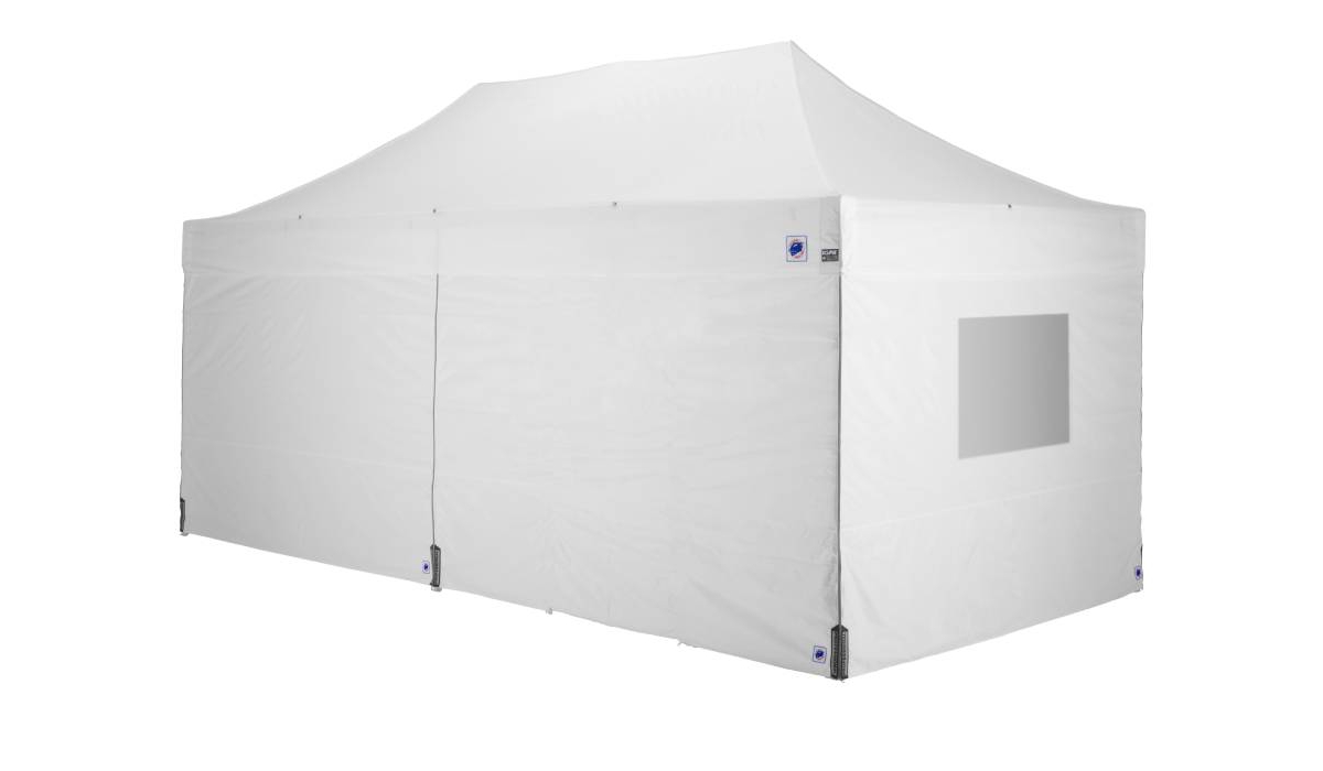 医療・防災用テントセット／6m（窓）スチール(窓1箇所（ホワイト）)