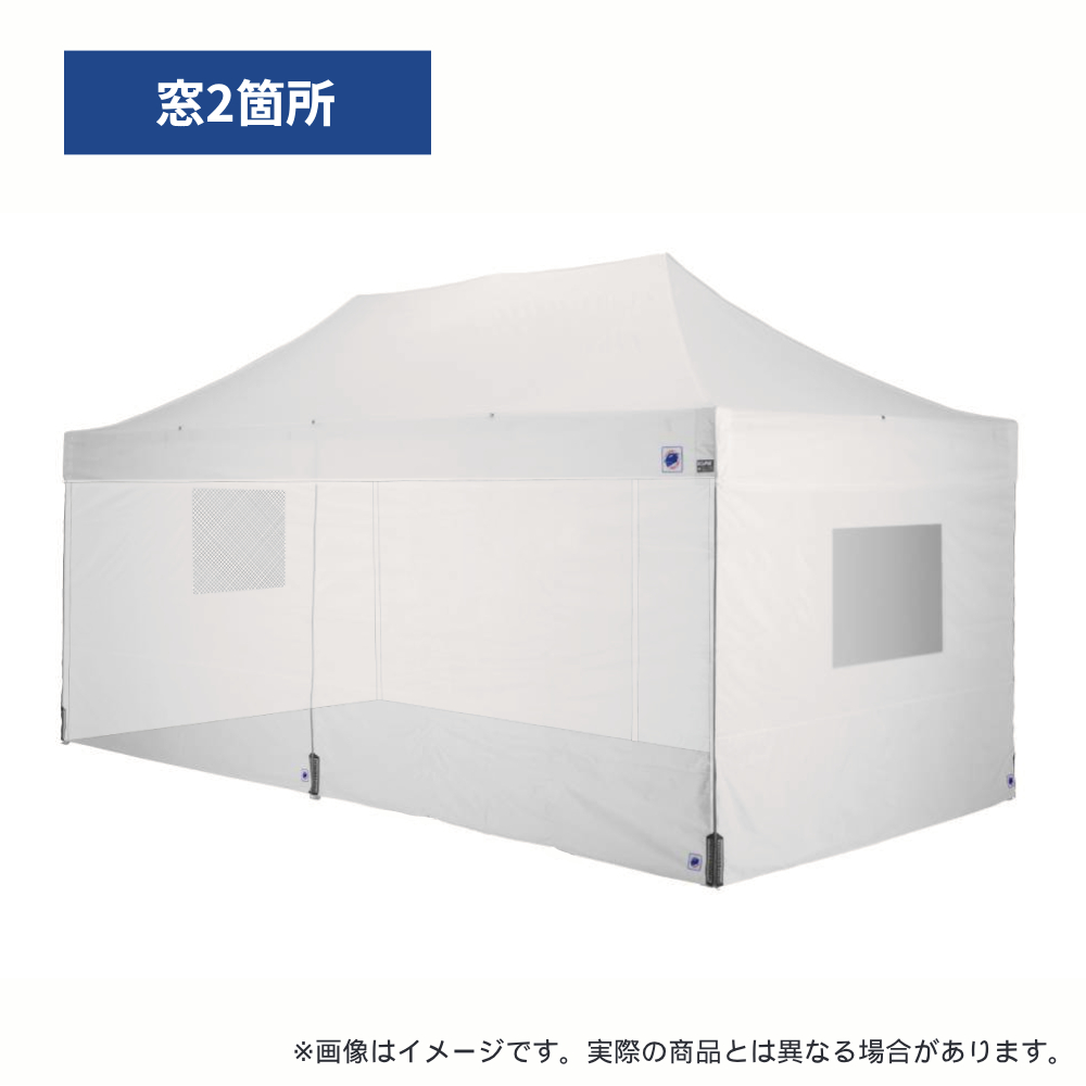 医療・防災用テントセット／6m（窓）スチール(窓2箇所（ホワイト）)