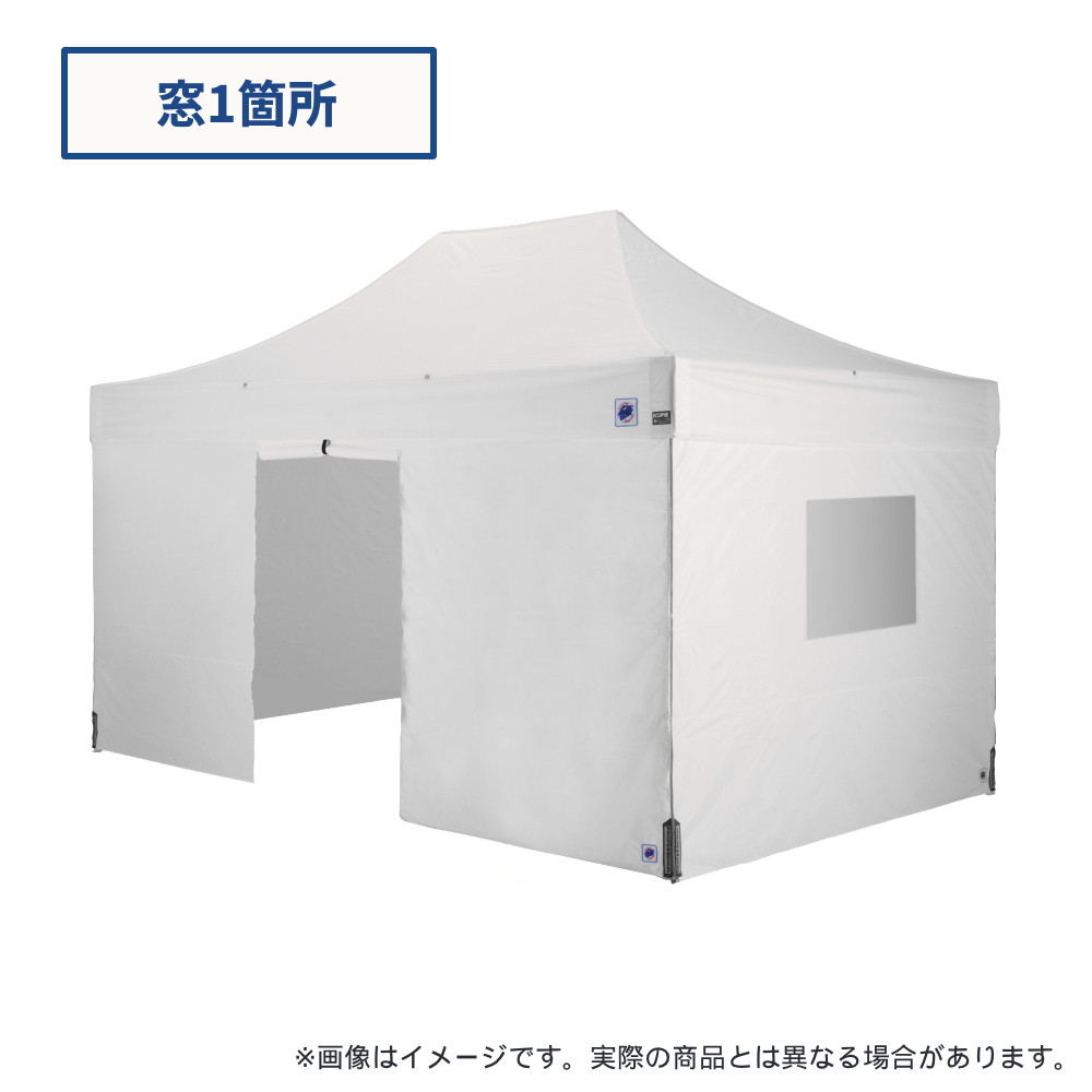 医療・防災用テントセット／4.5m（窓・出入口）スチール(窓1箇所・出入口（ホワイト）)