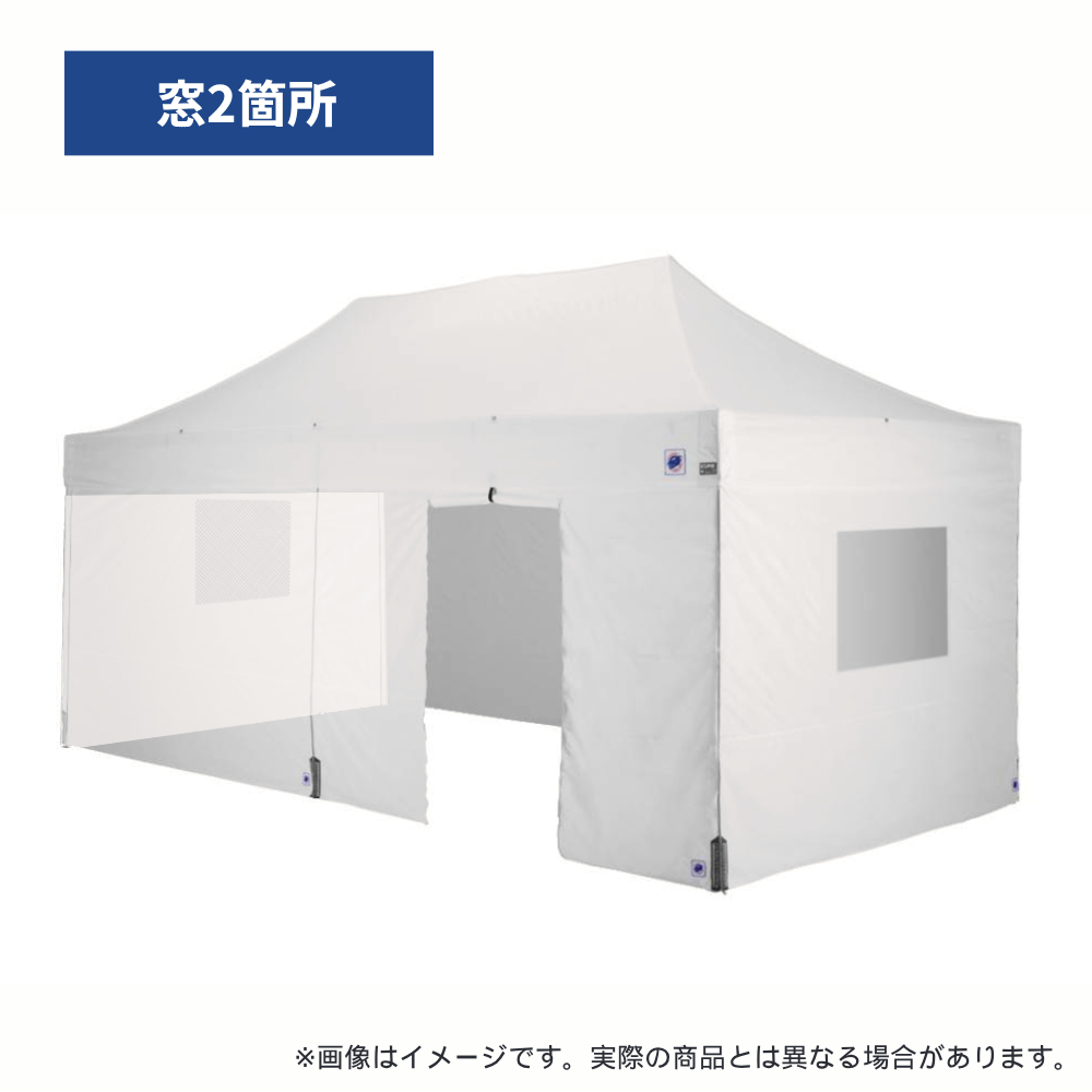 医療・防災用テントセット／6m（窓・出入口）スチール(窓2箇所・出入口（ホワイト）)