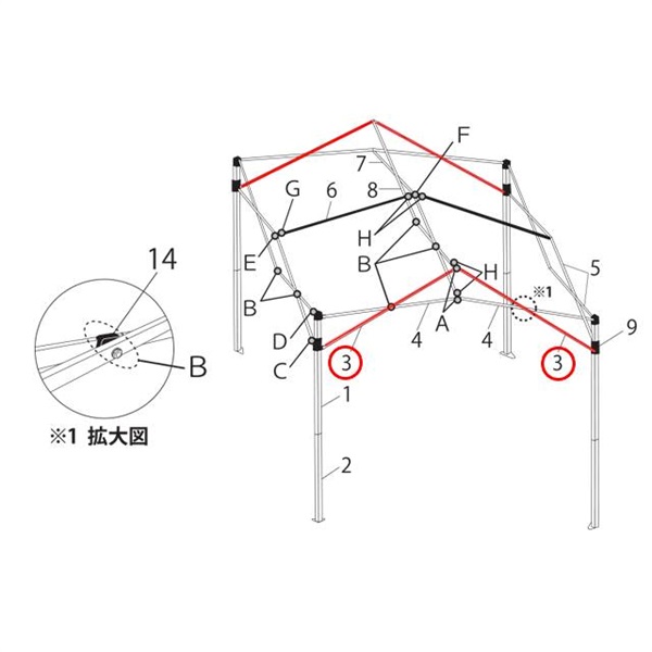 3.3m側外周ﾄﾗｽ 1490mm (DRJ33-N用)