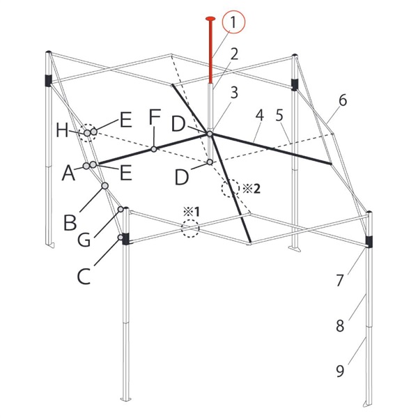 ﾋﾟｰｸﾎﾟｰﾙ上部 (DR30-08用)