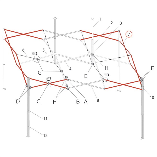 トラス大A (1165mm) (DR36-08用)