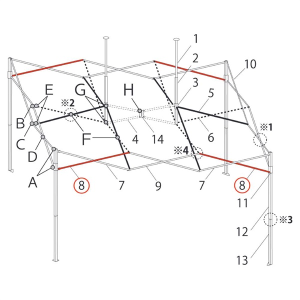 ﾄﾗｽ大B1495mm (DX45-07用)