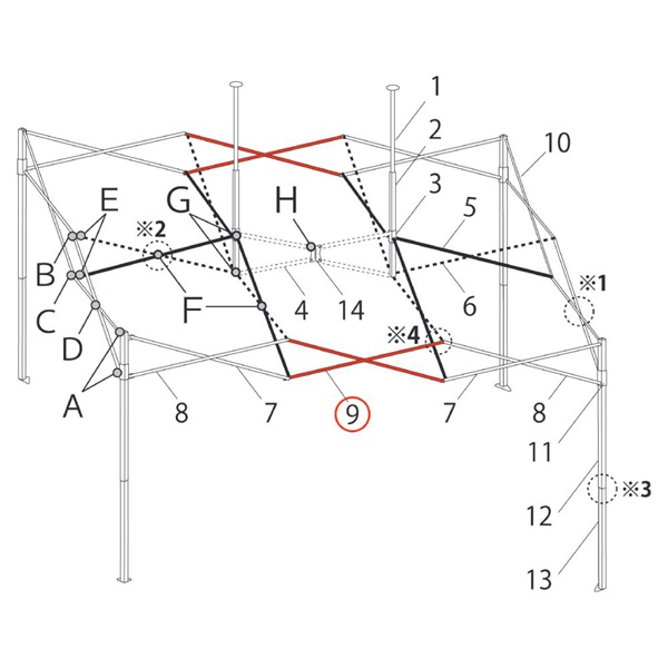 ﾄﾗｽ大C1510mm (DX45-07用)