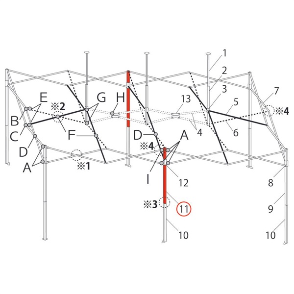 中央ﾎﾟｽﾄ上部 (DX60-07用)