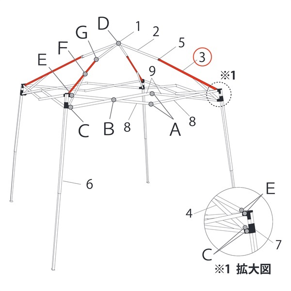 ﾋﾟｰｸﾄﾗｽ根元 (DMJ29-12用)