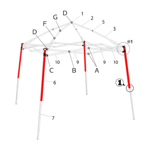 ｺｰﾅｰﾎﾟｽﾄ上部 (DMJ29-12用)