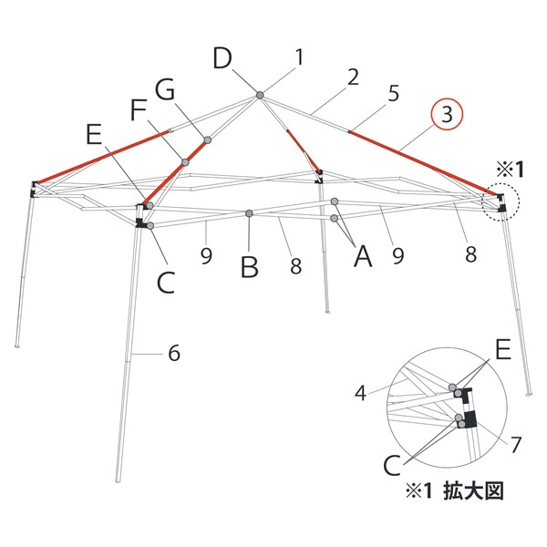 ﾋﾟｰｸﾄﾗｽ根元 (DMJ35-12用)