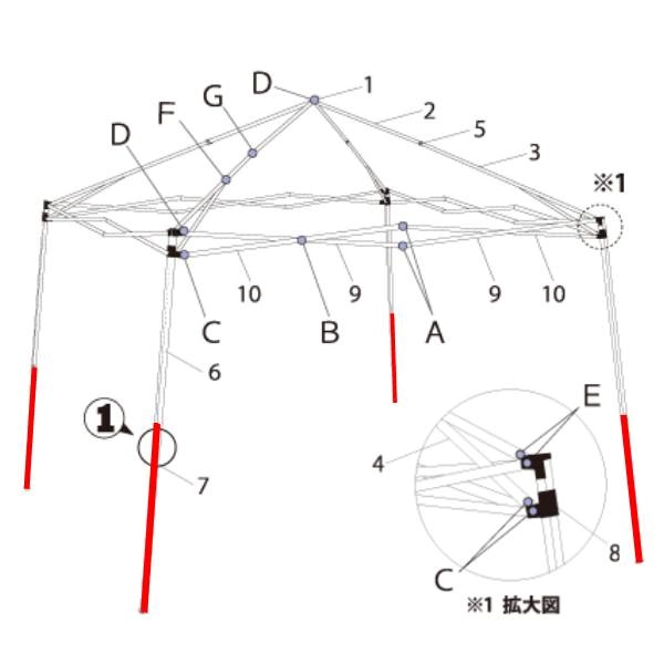ｺｰﾅｰﾎﾟｽﾄ下部 (DMJ35-12用)