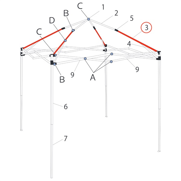 ﾋﾟｰｸﾄﾗｽ根元 (ﾋﾞｭｰ/L型用)