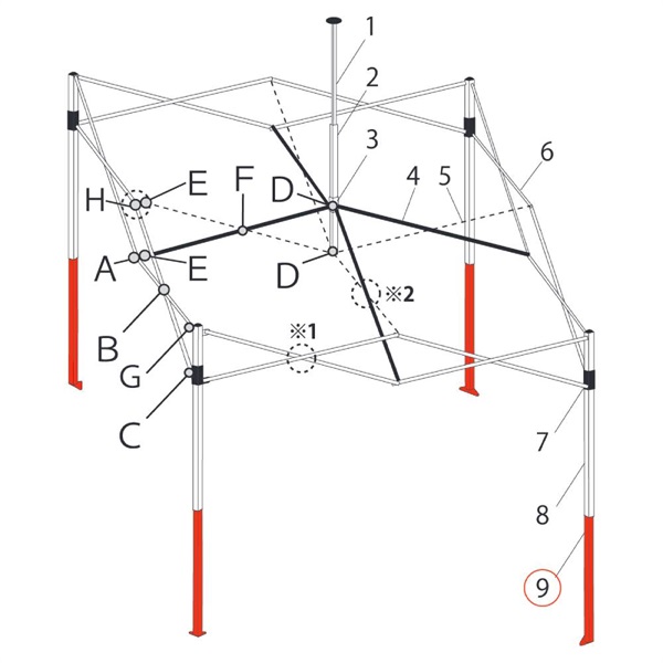 ※廃盤 ｺｰﾅｰﾎﾟｽﾄ下部(DR30-14用)