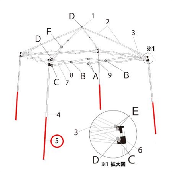 ｺｰﾅｰﾎﾟｽﾄ下部 (SW30･35-16用)