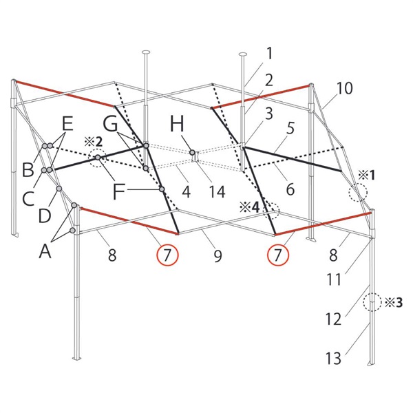 ﾄﾗｽ大A1510mm (DX45-17用)