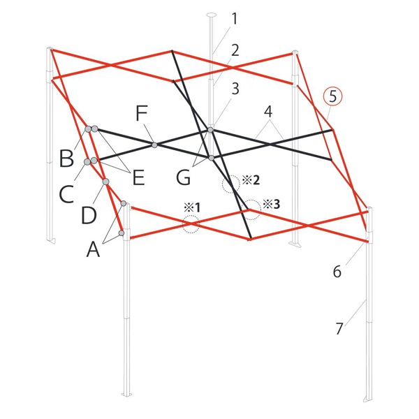 ﾄﾗｽ大1480ｍｍ (ｴﾝﾃﾞﾊﾞｰ30~60用)