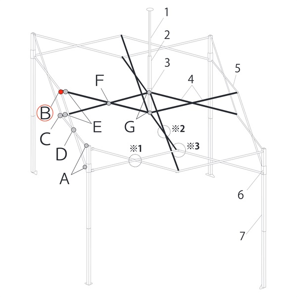 ﾎﾞﾙﾄｾｯﾄB (ｴﾝﾃﾞﾊﾞｰ30~60･ﾊﾌﾞ用)
