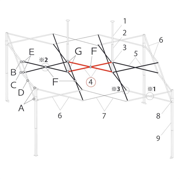 ﾄﾗｽ中央13060ｍｍ (ｴﾝﾃﾞﾊﾞｰ4.5~60用)