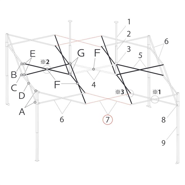 ﾄﾗｽ大1500ｍｍ (ｴﾝﾃﾞﾊﾞｰ4.5用)