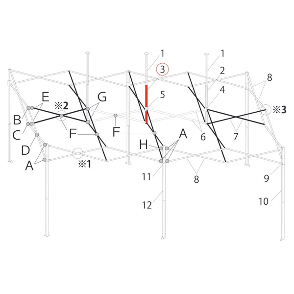 ﾋﾟｰｸﾎﾟｰﾙ下部(中央) (ｴﾝﾃﾞﾊﾞｰ60用)