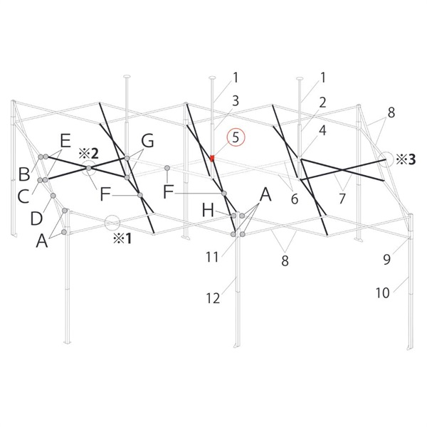 ﾎﾟｰﾙｽﾗｲﾀﾞｰ(中央) (ｴﾝﾃﾞﾊﾞｰ60用)