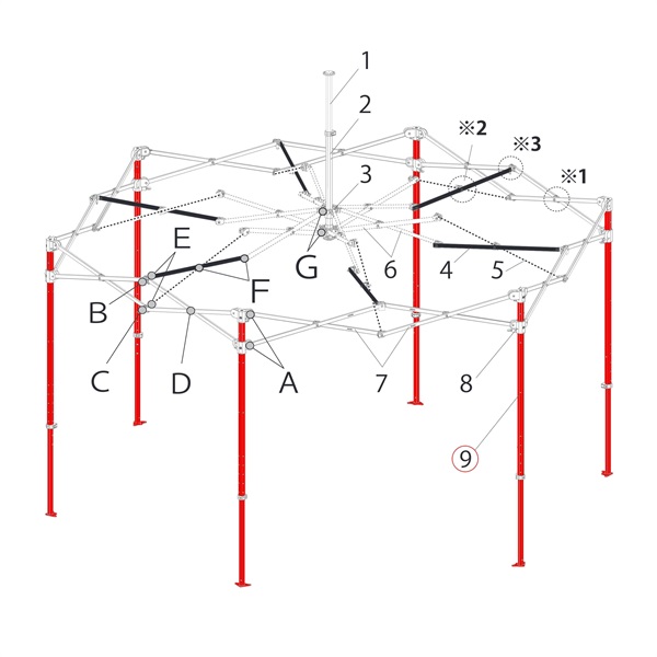 ｺｰﾅｰﾎﾟｽﾄ (ﾊﾌﾞ用)