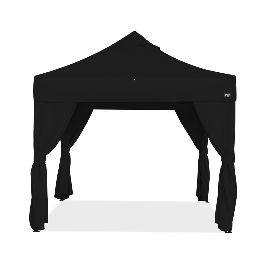 バンガロー カーテン4枚付き (3×3m)(ブラック)