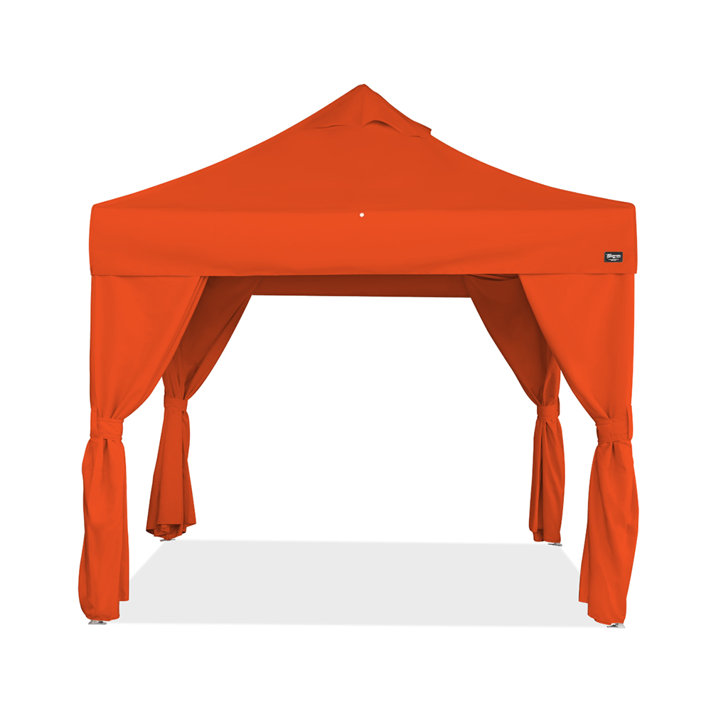 バンガロー カーテン4枚付き (3×3m)(オレンジ)