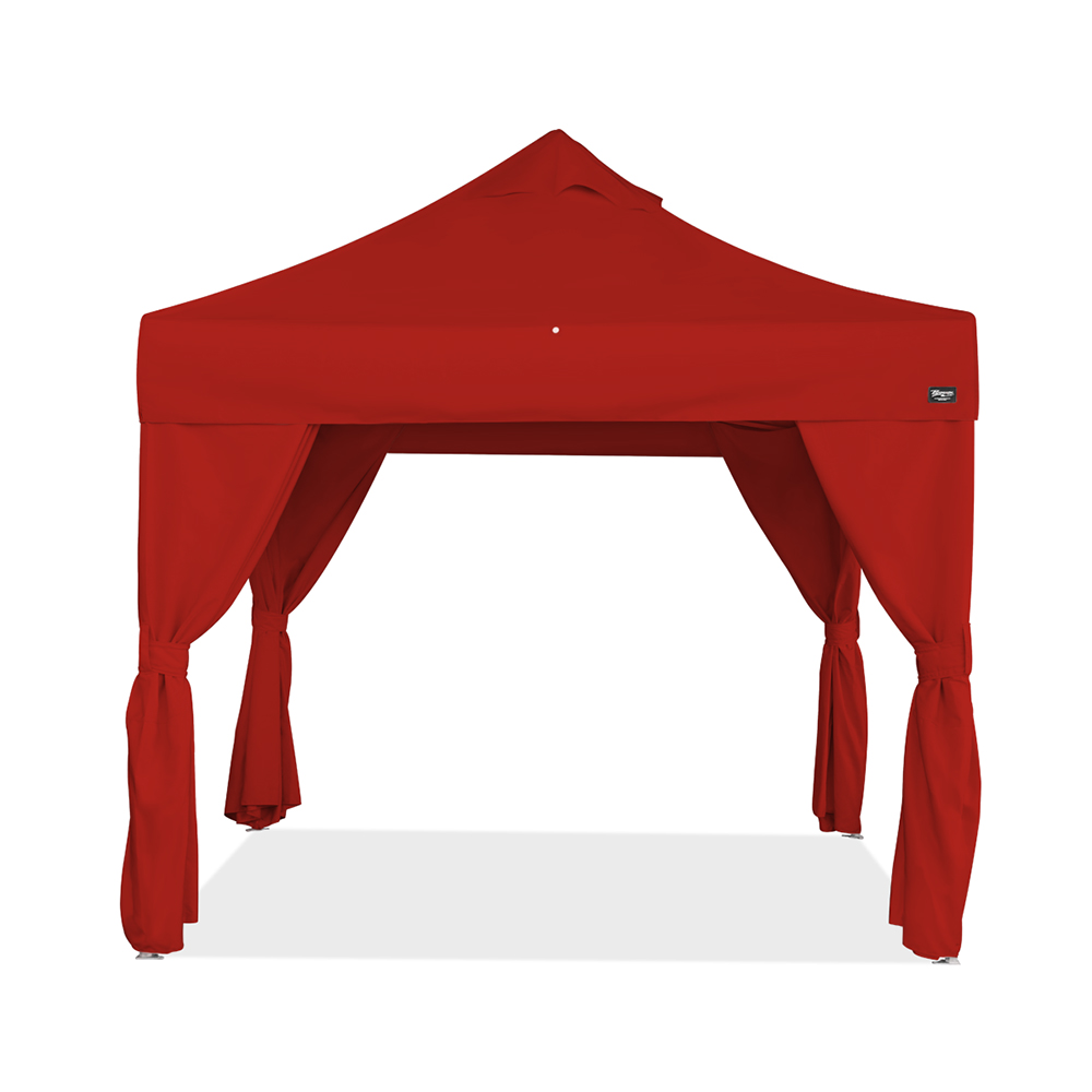 バンガロー カーテン4枚付き (3×3m)(レッド)