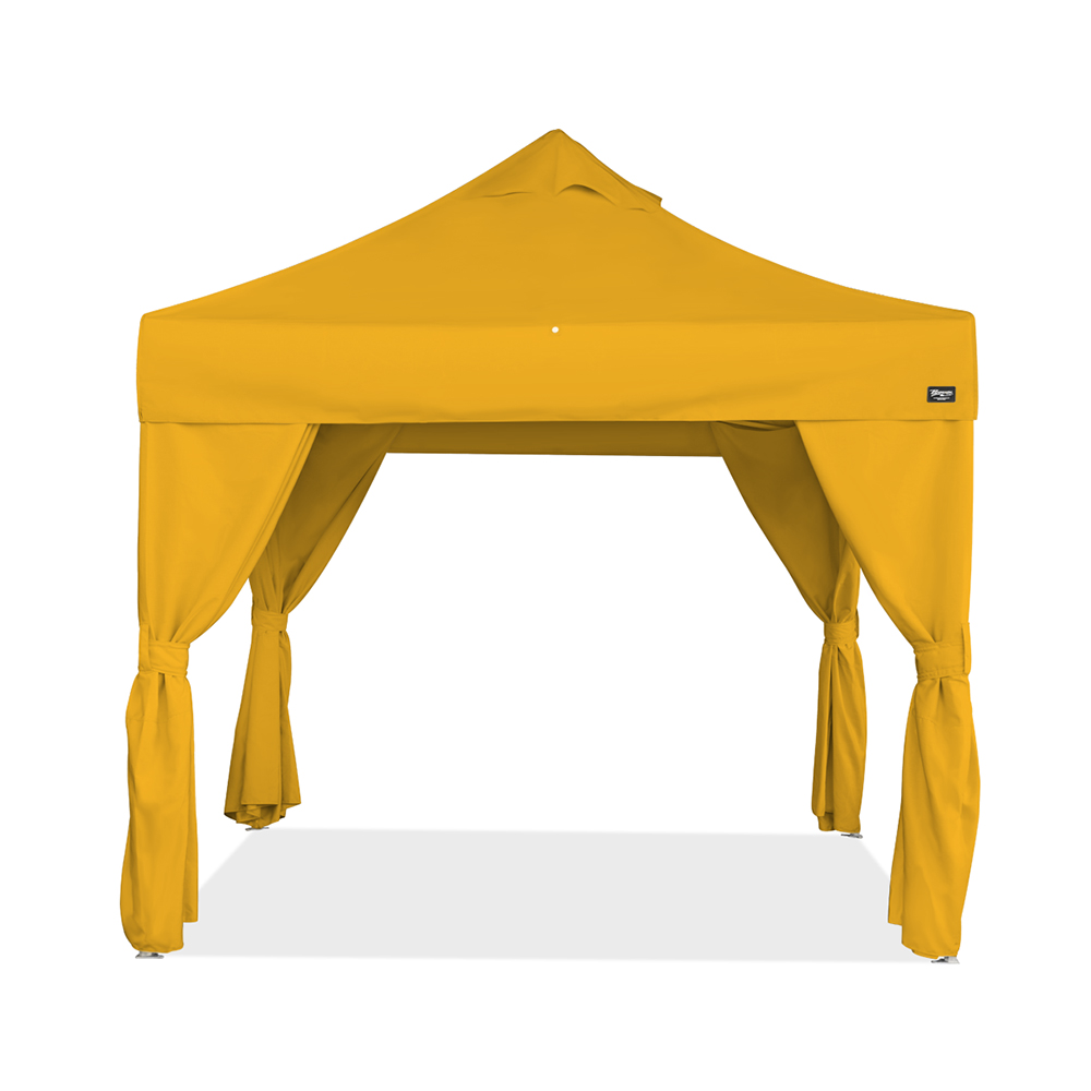 バンガロー カーテン4枚付き (3×3m)(イエロー)