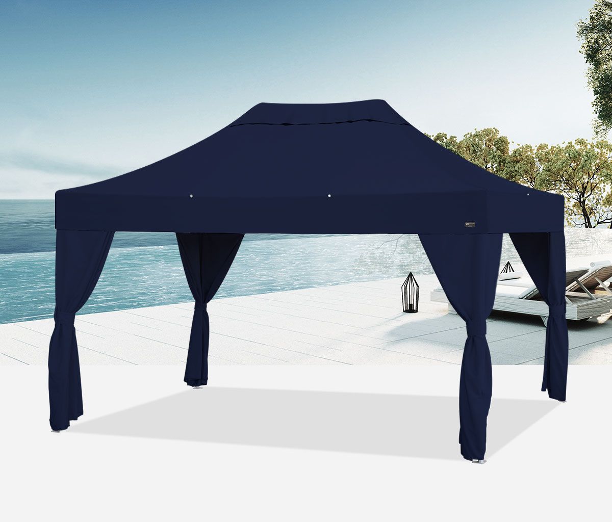 バンガロー カーテン4枚付き (3×4.5m)