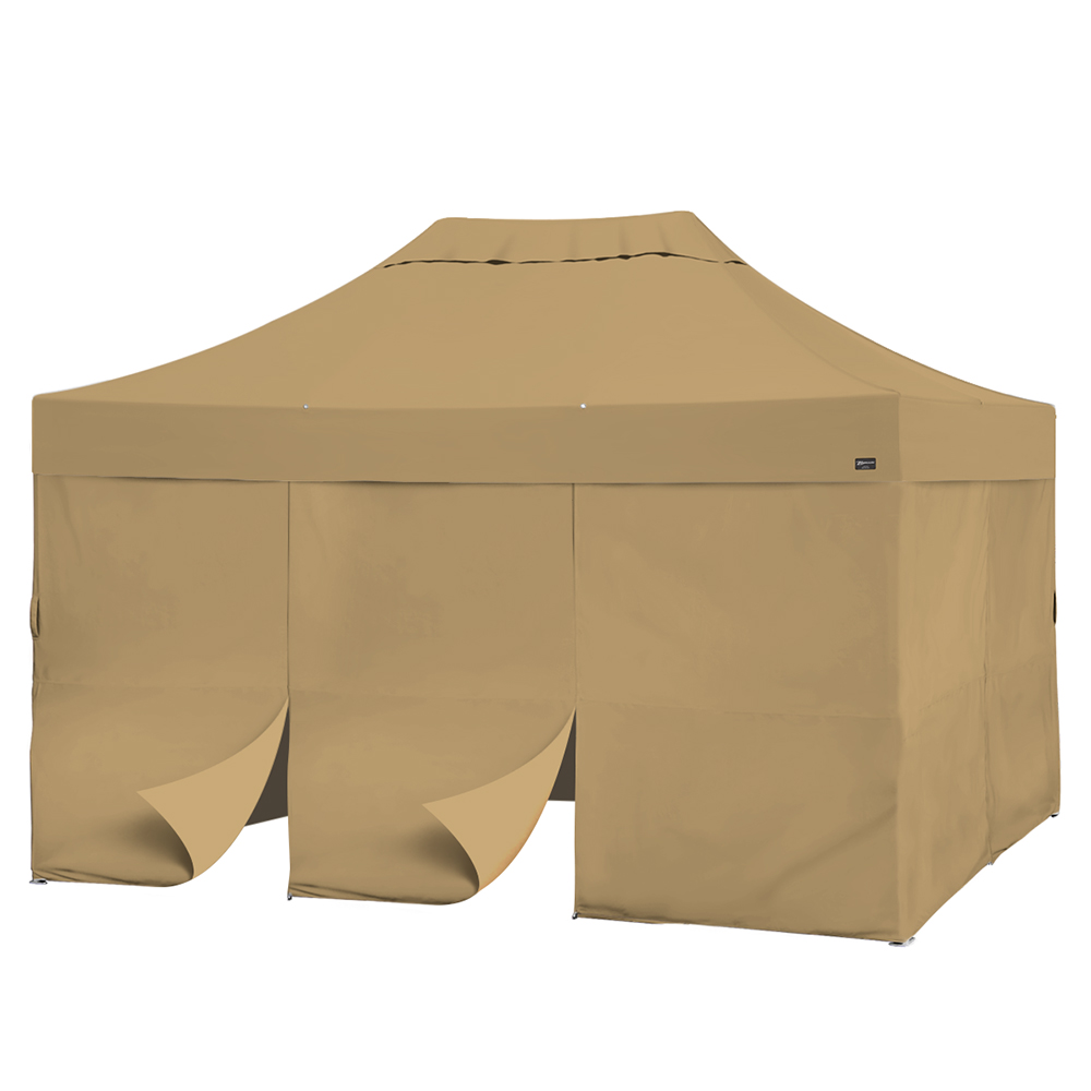 バンガロー カーテン6枚付き (3×4.5m)(ベージュ)