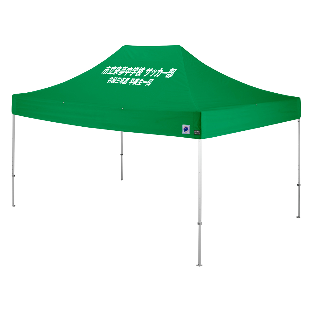 デラックス (3×4.5m) 名入れ傾斜部 スチール(グリーン)