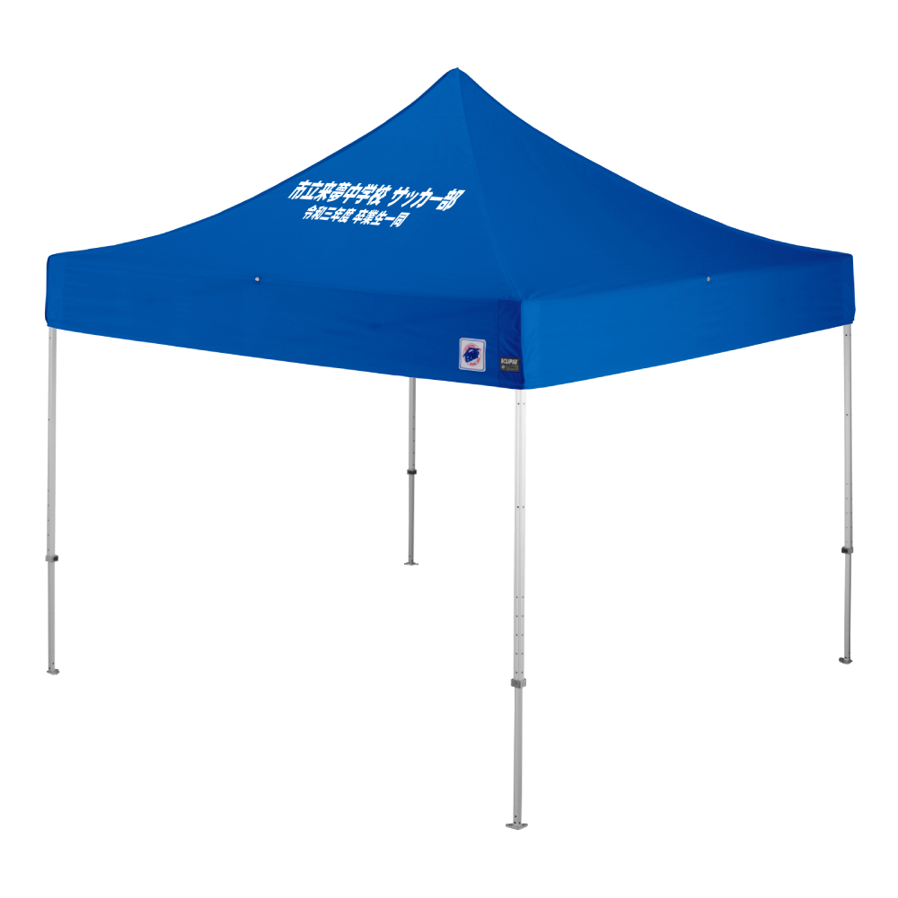 デラックス (3×3m) 名入れ傾斜部 アルミ(ブルー)