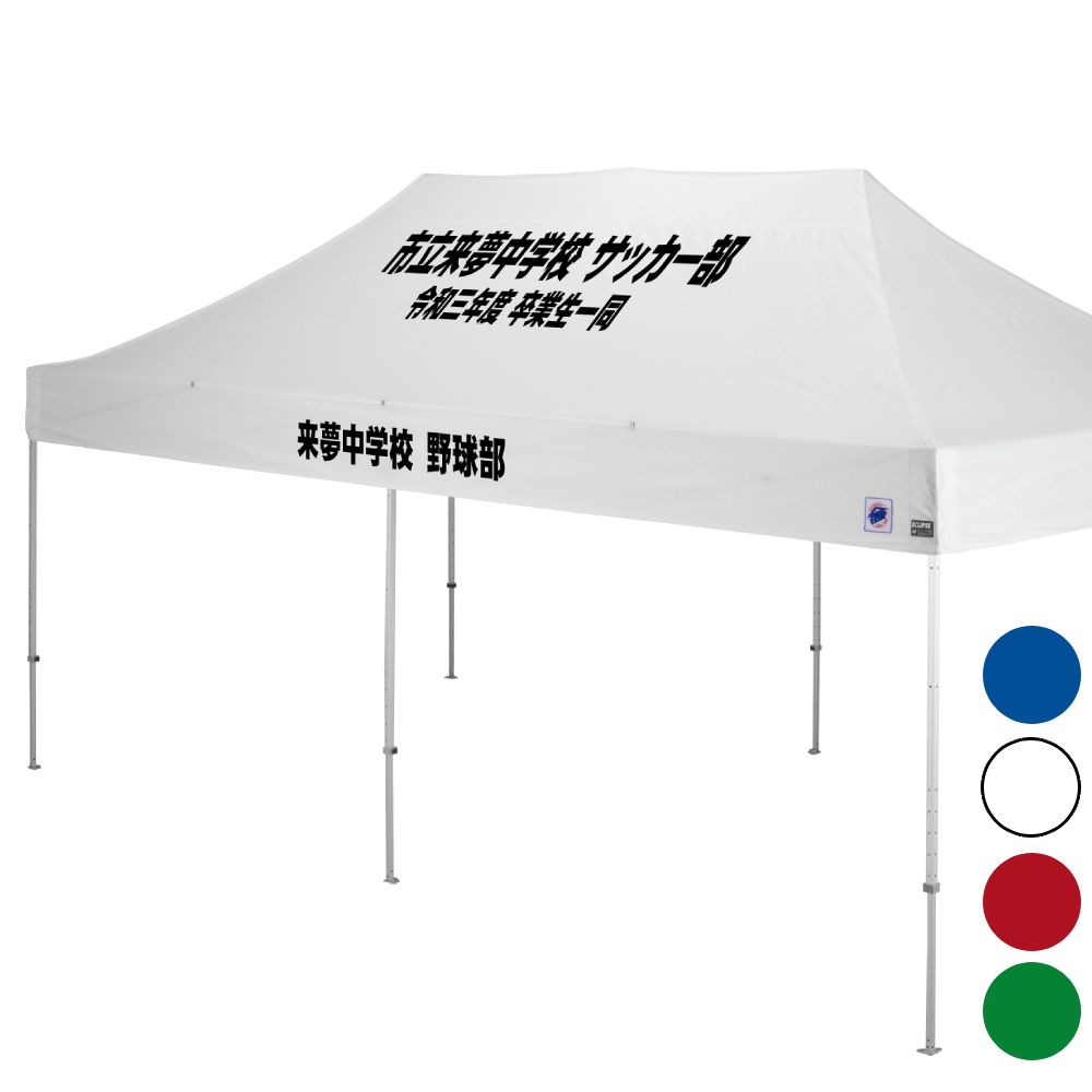 デラックス (3×6m) 名入れ傾斜部+垂幕部 スチール