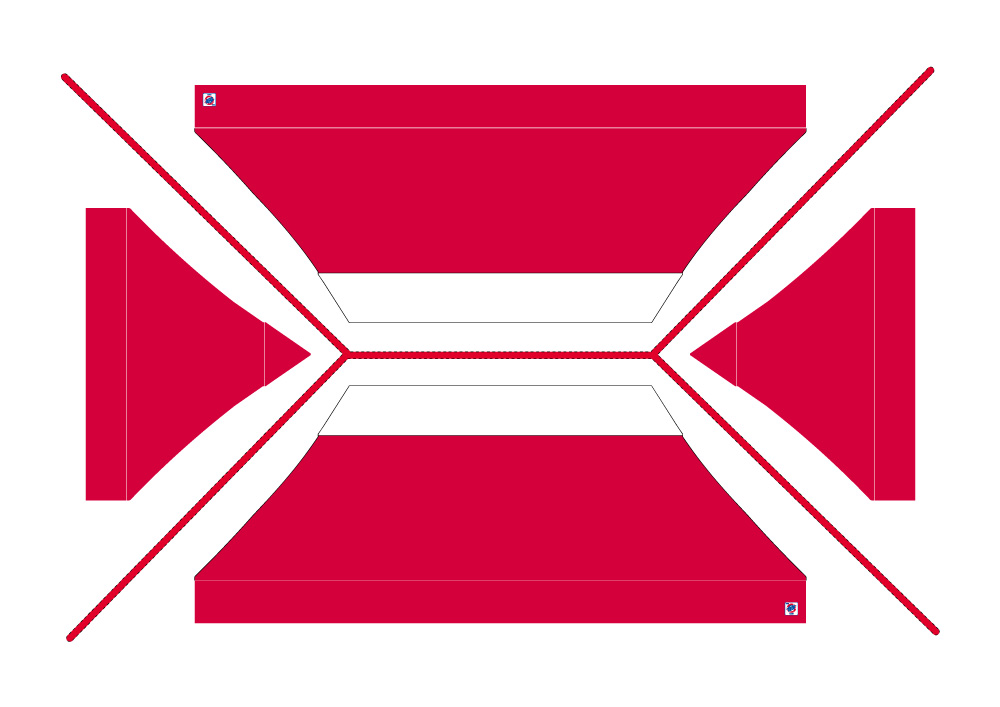 天幕 デラックス用 (3×6m) 赤×白