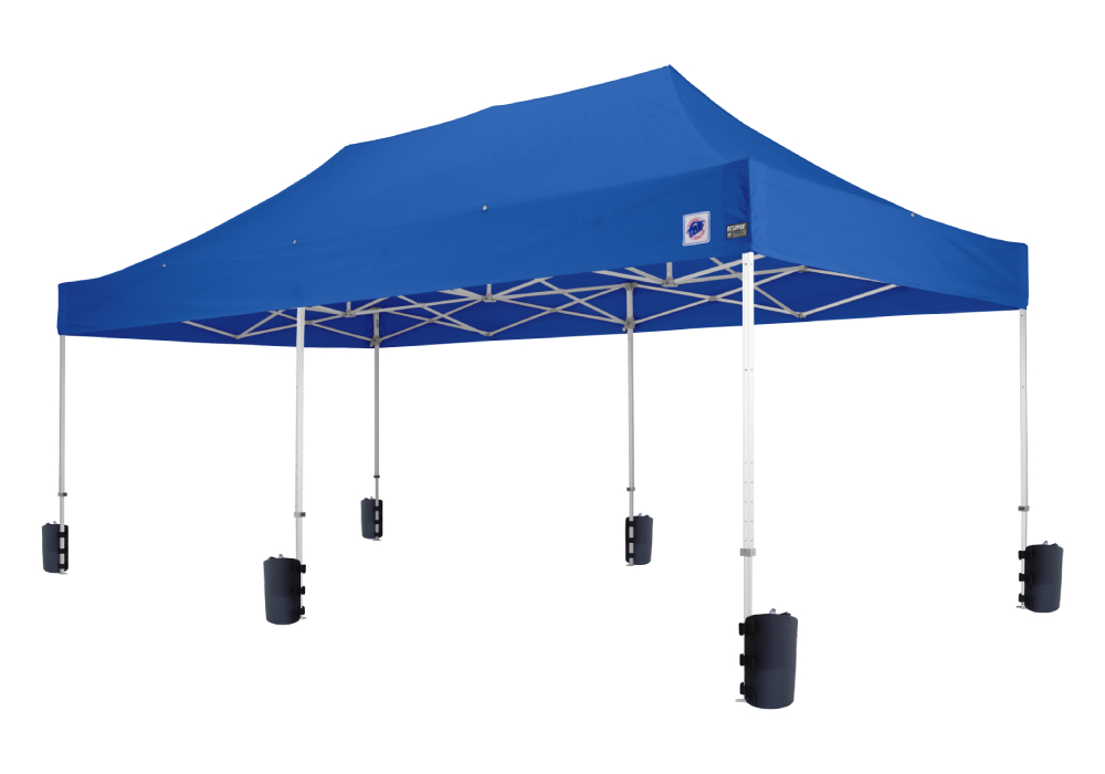 デラックス (3×6m) スチール＋水ウエイトセット(ブルー)